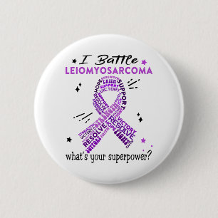 Macaron Rond 5 Cm Soutien Leiomyosarcoma Guerriers Cadeaux