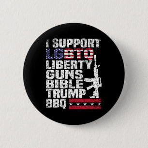 Macaron Rond 5 Cm Soutien Lgbtq Liberty Guns Bible Trump Bbq 1