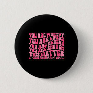 Macaron Rond 5 Cm Soutien motivationnel Guerrier Santé mentale