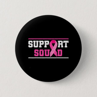 Macaron Rond 5 Cm Soutien Squad Sensibilisation au cancer du sein Ru