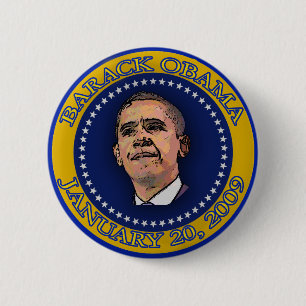 Macaron Rond 5 Cm Souvenir de joint d'inauguration de Barack Obama