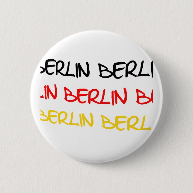 Macaron Rond 5 Cm Souvenir de logo de Berlin, Allemagne (Devant)