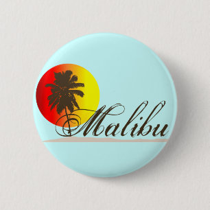 Macaron Rond 5 Cm Souvenir de Malibu la Californie