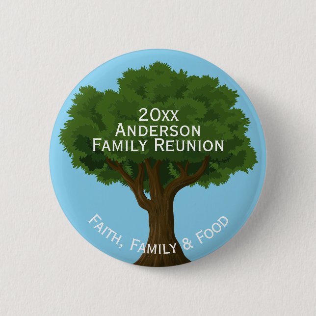 Macaron Rond 5 Cm Souvenir de réunion en famille personnalisée (Devant)