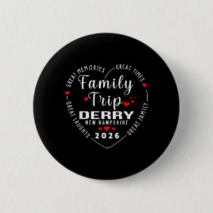 Macaron Rond 5 Cm Souvenirs de beau voyage en famille à Derry New Ha