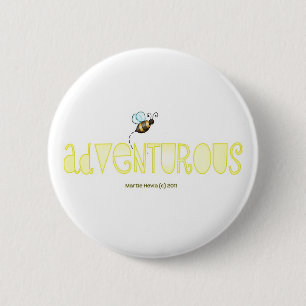 Macaron Rond 5 Cm Soyez aventureux - Un mot positif