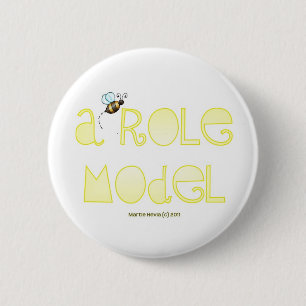 Macaron Rond 5 Cm Soyez un modèle - un mot positif