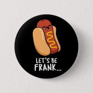 Macaron Rond 5 Cm Soyons Frank Funny Frankfurter Pun Dark BG