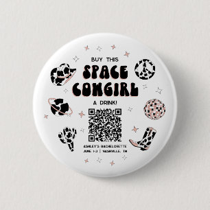 Macaron Rond 5 Cm Space Cowgirl Bachelorette Buy The Bride A Drink