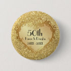 Sparkle Gold Heart 50e anniversaire de Mariage