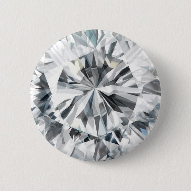Macaron Rond 5 Cm Sparkling Diamond texture Avril Birthstone (Devant)