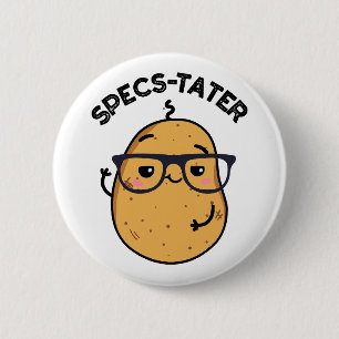 Macaron Rond 5 Cm Specs-tato Funny Potato Spectacle Pun