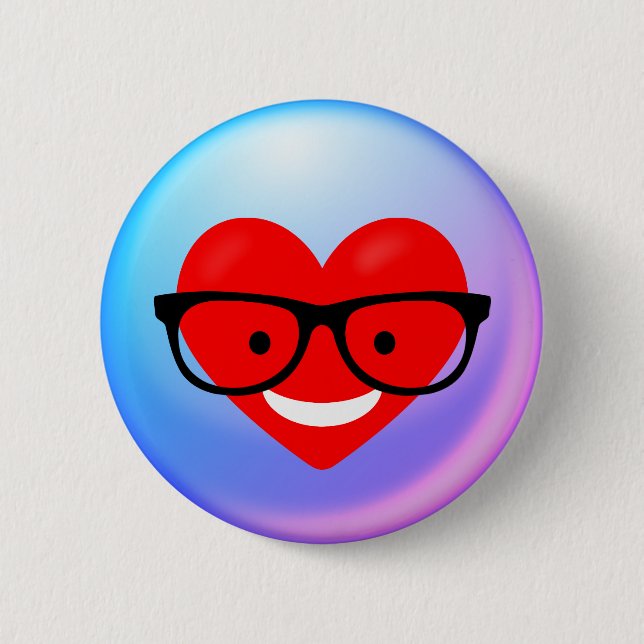 Macaron Rond 5 Cm Spectacles (Devant)