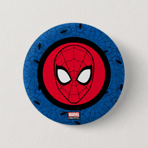Macaron Rond 5 Cm Spider-Man   Logo de la tête