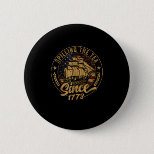 Macaron Rond 5 Cm Spilling The Tea Depuis 1773 Us History Teacher 4E