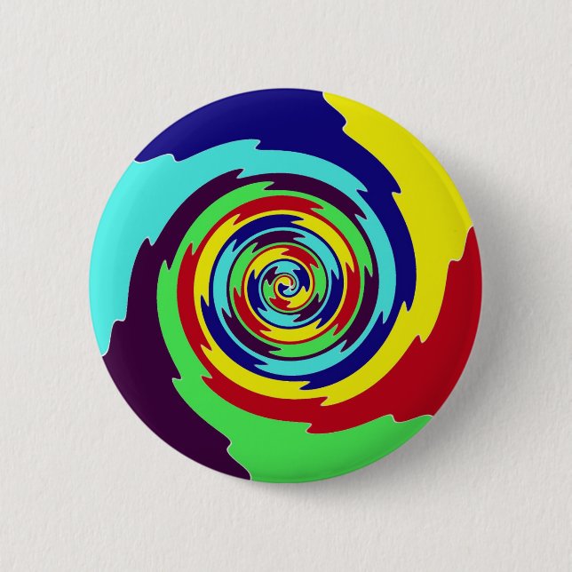 Macaron Rond 5 Cm Spirale arc-en-ciel (Devant)