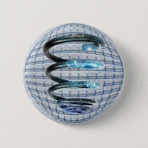 Macaron Rond 5 Cm Spirale cosmique