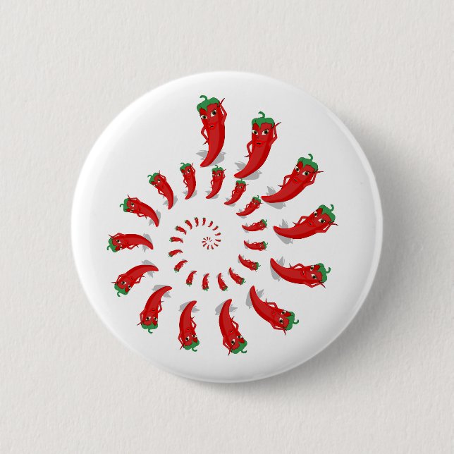 Macaron Rond 5 Cm Spirale de Pepper Diva Rouge (Devant)