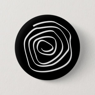 Macaron Rond 5 Cm Spirale noire