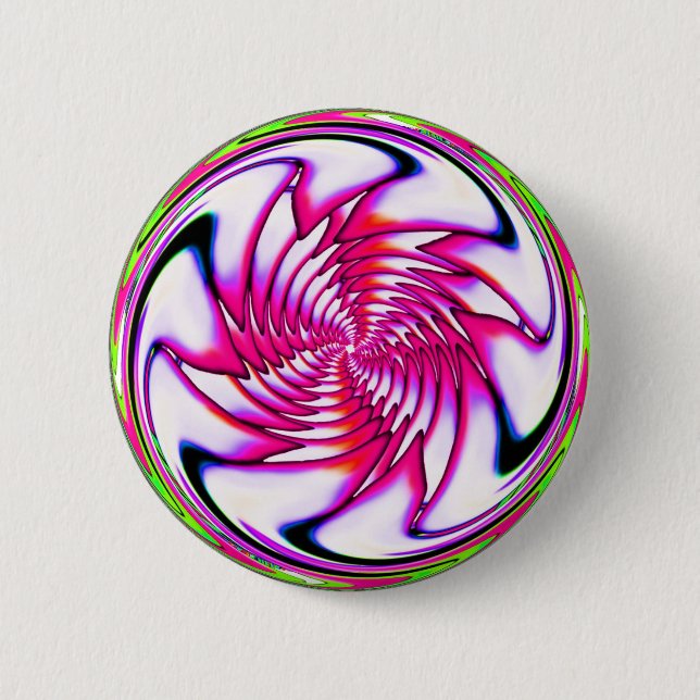 Macaron Rond 5 Cm spirale rose (Devant)
