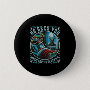 Macaron Rond 5 Cm Splendiferux Joyeux Krampus Vous Voir Vintage Ho