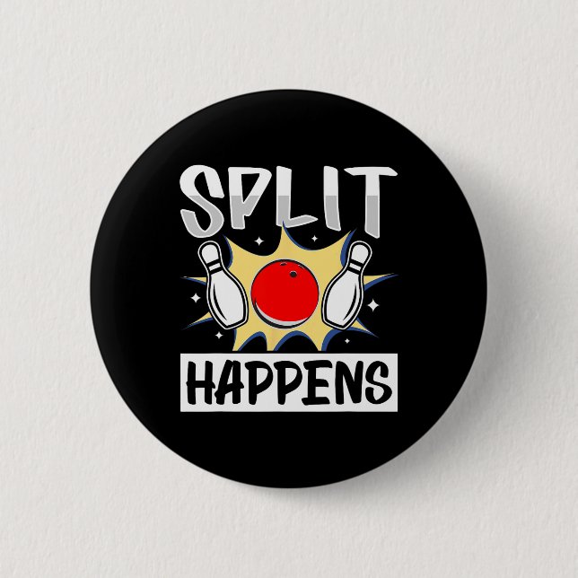 Macaron Rond 5 Cm Split Happy - Hilarious Bowling dire (Devant)