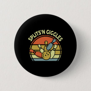 Macaron Rond 5 Cm Splits'n Giggles Bowling shirt Vintage Funny Papa