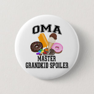 Macaron Rond 5 Cm Spoiler Oma de Grandkid