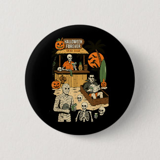 Macaron Rond 5 Cm Spooky Summer Halloween Retro Summer Horror