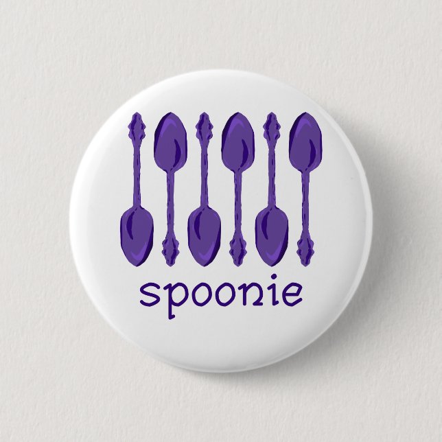 Macaron Rond 5 Cm Spoonie (pourpre) (Devant)
