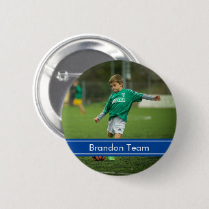 Macaron Rond 5 Cm Sport de football photo