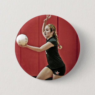 Macaron Rond 5 Cm Sport photo de volley-ball personnalisé