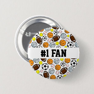 Macaron Rond 5 Cm Sports #1 Ventilateur Team Spirit Balls