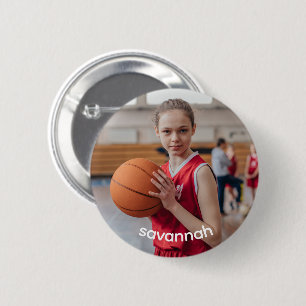 Macaron Rond 5 Cm Sports avec photo et nom personnalisés