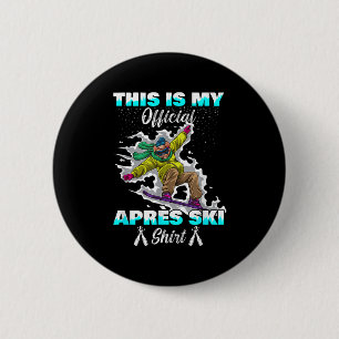 Macaron Rond 5 Cm Sports d'hiver Ski Porc Snowboard C'est Mon Apre