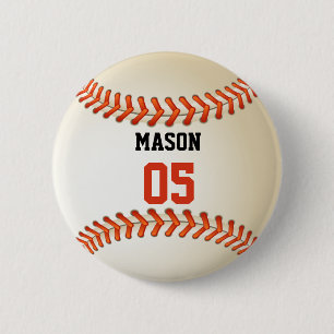 Macaron Rond 5 Cm Sports faits sur commande de base-ball de modèle