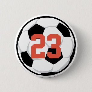 Macaron Rond 5 Cm Sports Soccer Ball Joueur Numéro d'équipe Spirit F
