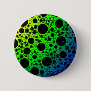 Macaron Rond 5 Cm Spots de bulles spatiales - Rainbow OYGBP