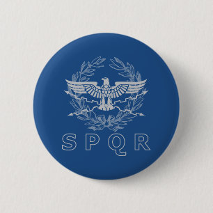 Macaron Rond 5 Cm SPQR le bouton d'emblème d'empire romain