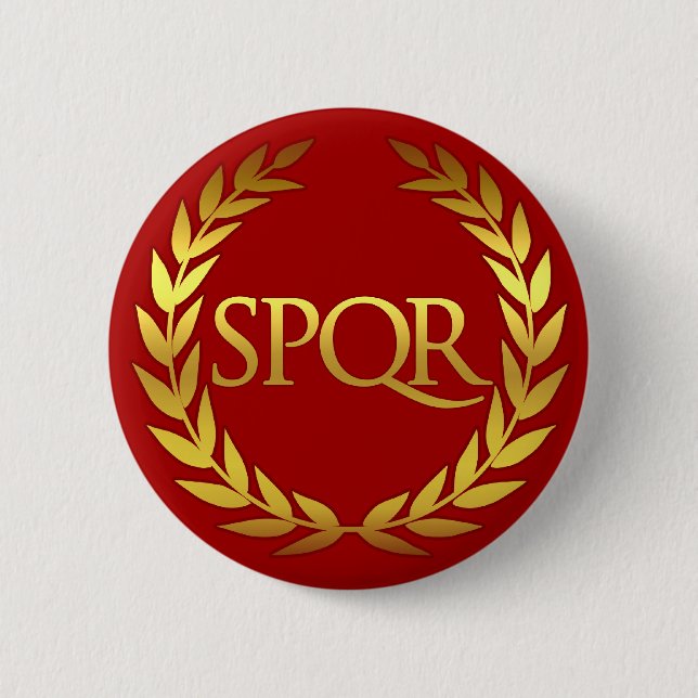 Macaron Rond 5 Cm SPQR Roma (Devant)