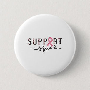 Macaron Rond 5 Cm Squad Sensibilisation au cancer du sein Leopard ro