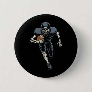 Macaron Rond 5 Cm Squelette de football américain Halloween Hallowee