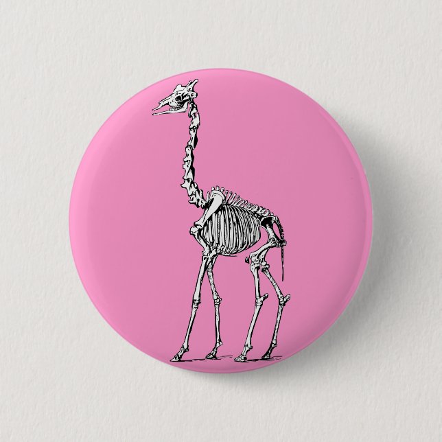 Macaron Rond 5 Cm Squelette de girafe (Devant)