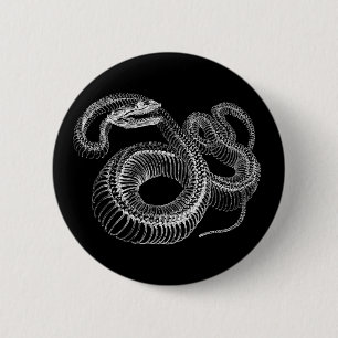 Macaron Rond 5 Cm Squelette de serpent à sonnettes