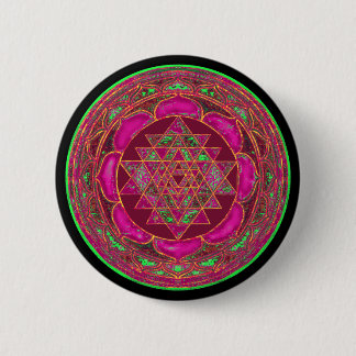 Macaron Rond 5 Cm Sri Lakshmi Yantra Mandala
