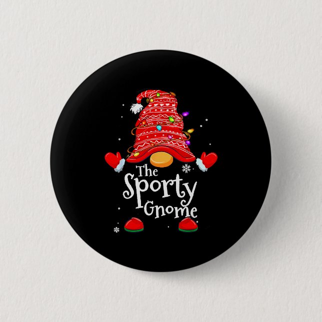 Macaron Rond 5 Cm Srty Gnome - Xmas Family Matching Funny Christmas  (Devant)