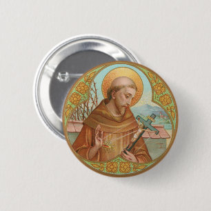 Macaron Rond 5 Cm St. Francis of Assisi (BK 002)
