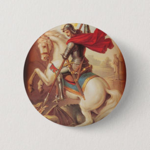 Macaron Rond 5 Cm St George et le dragon