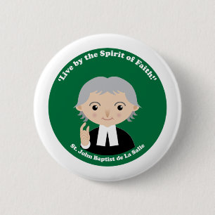 Macaron Rond 5 Cm St. John Baptist de La Salle
