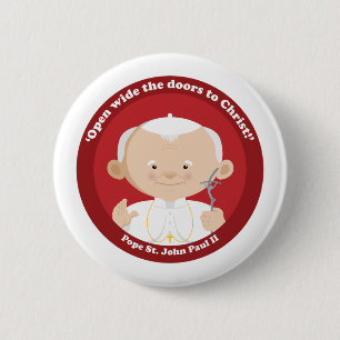 Macaron Rond 5 Cm St John Paul II